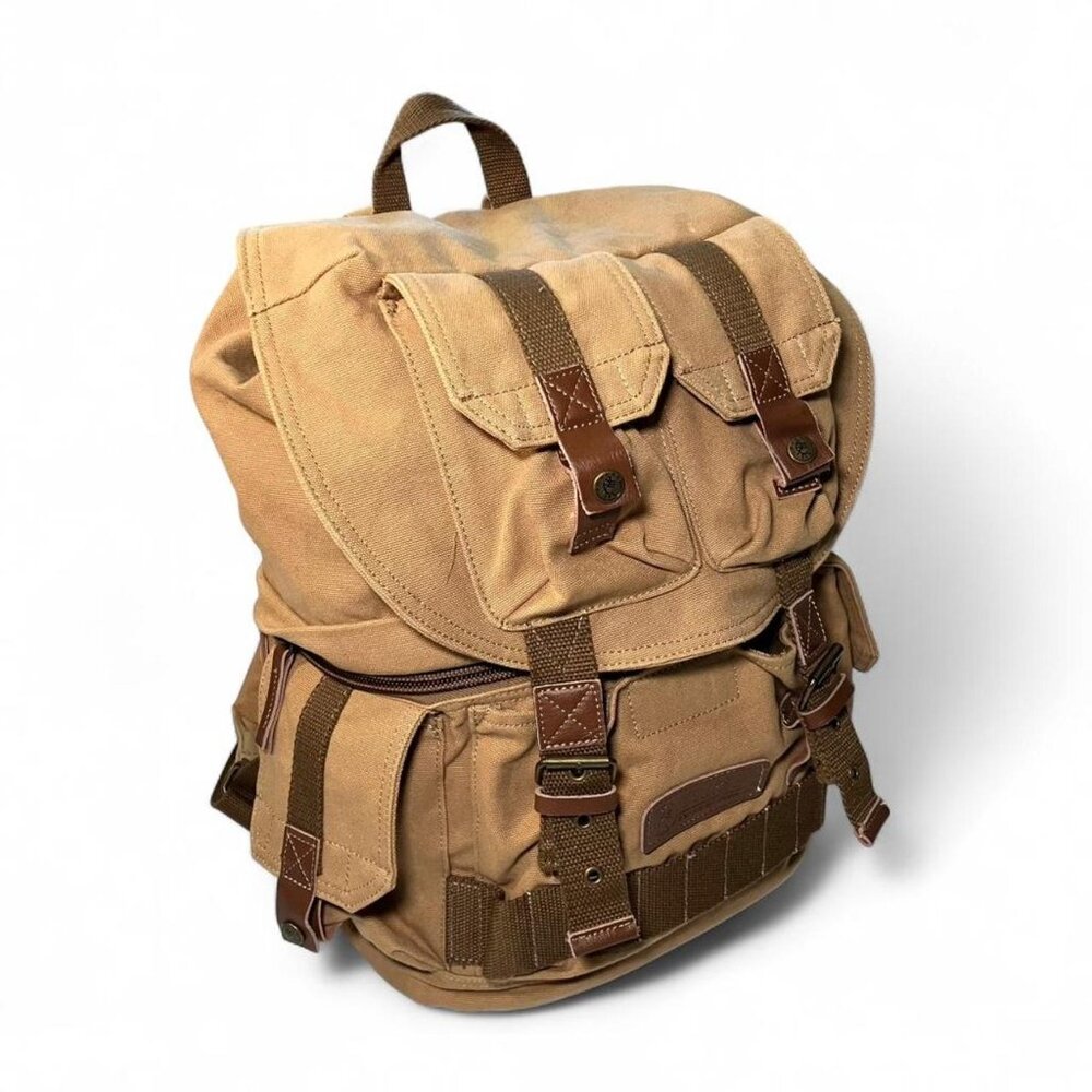 Courser Tan Canvas Leather Camera Bag